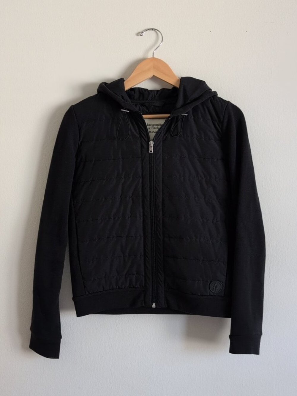 Abercrombie & Fitch Quilted Hybrid Full-Zip Hoodie
